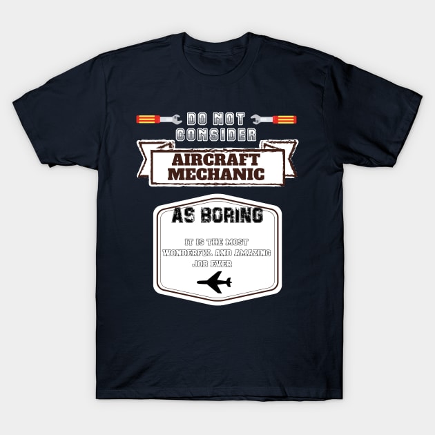 aircraft mechanic T-Shirt by Mdath